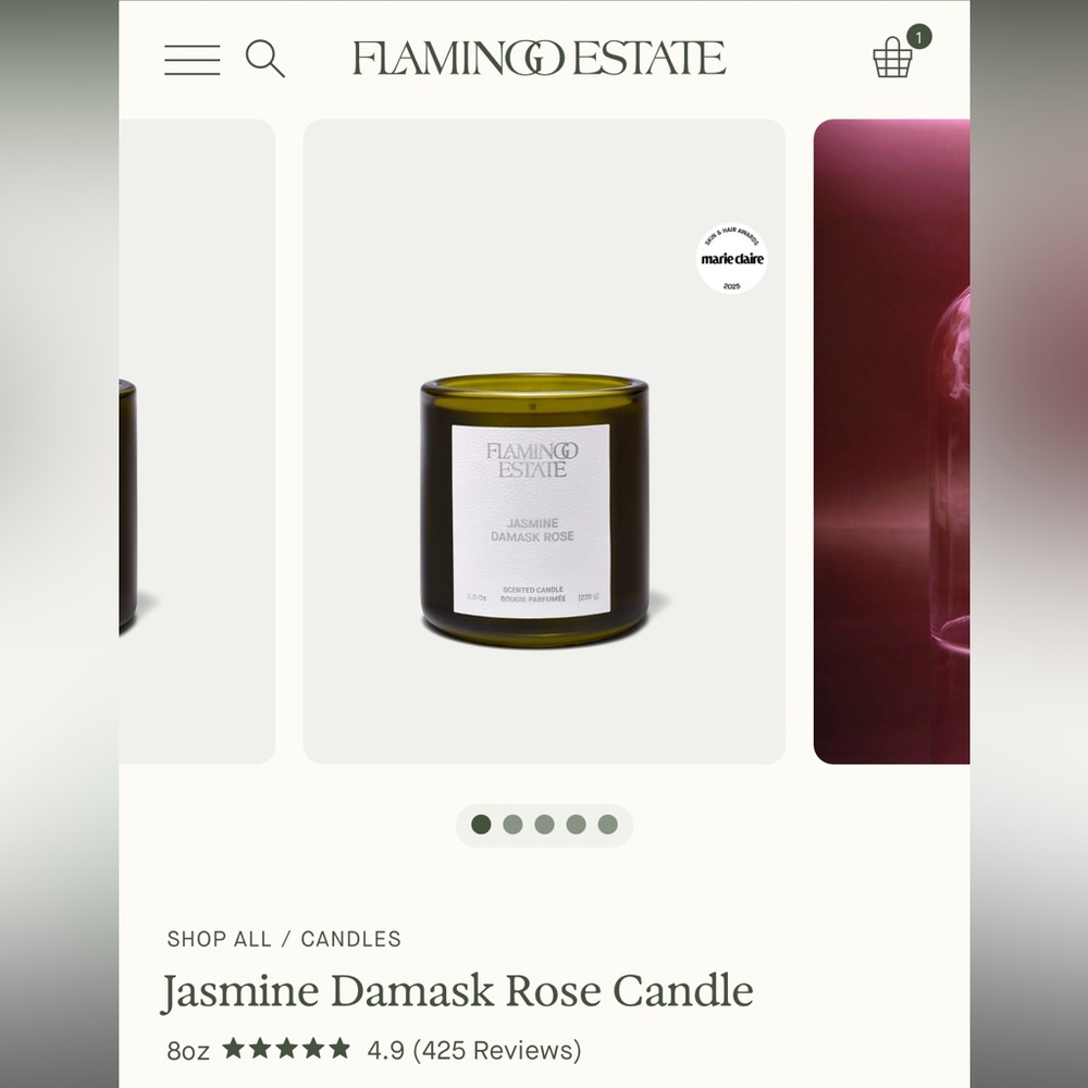 Flamingo Estate Green Candle